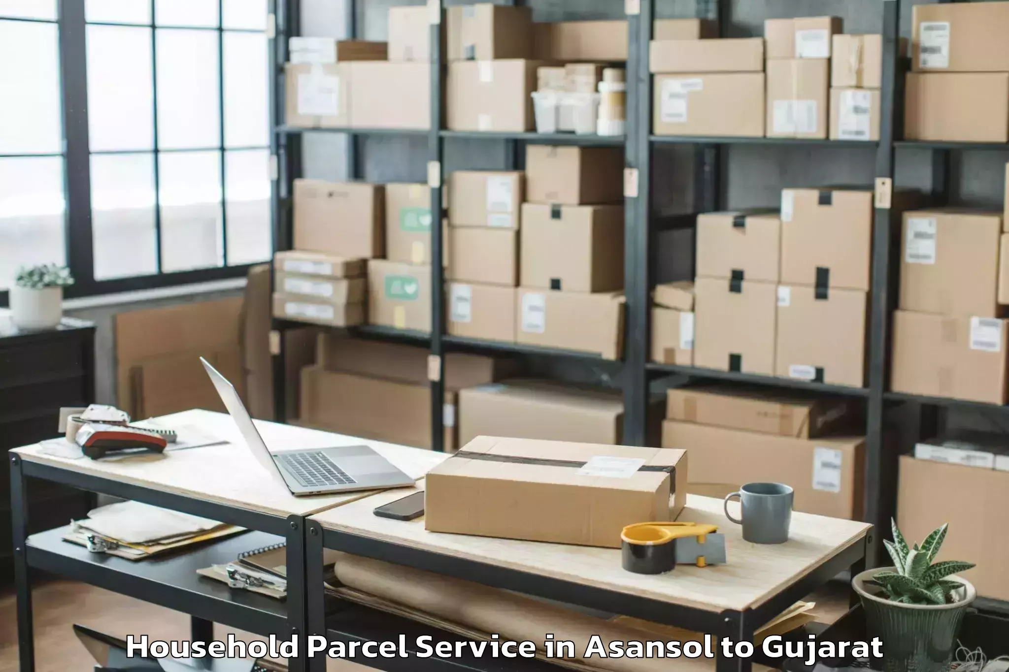 Book Your Asansol to Khambha Household Parcel Today